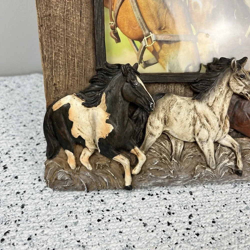 Rivers Edge Horse Farm‎ Resin Picture Frame 4x6 Photo Ranch Cottagecore